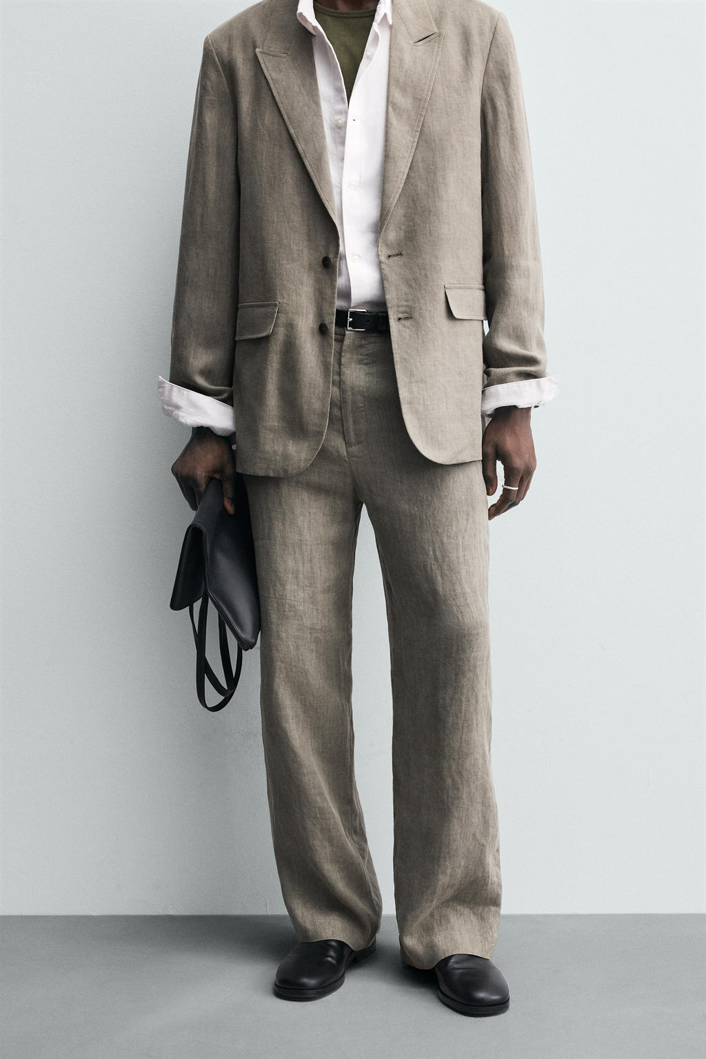 100% WASHED LINEN SUIT TROUSERS - Zara фото 2