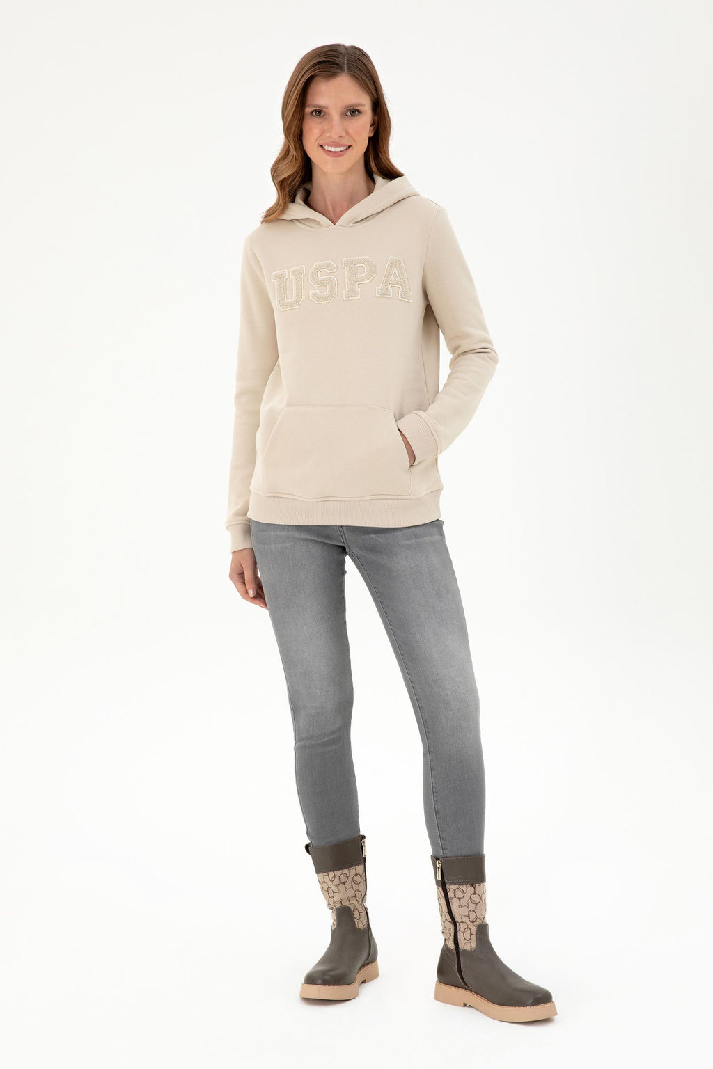 Женский базовый свитшот Stone Неожиданная скидка в корзине - U.s. polo assn фото 4