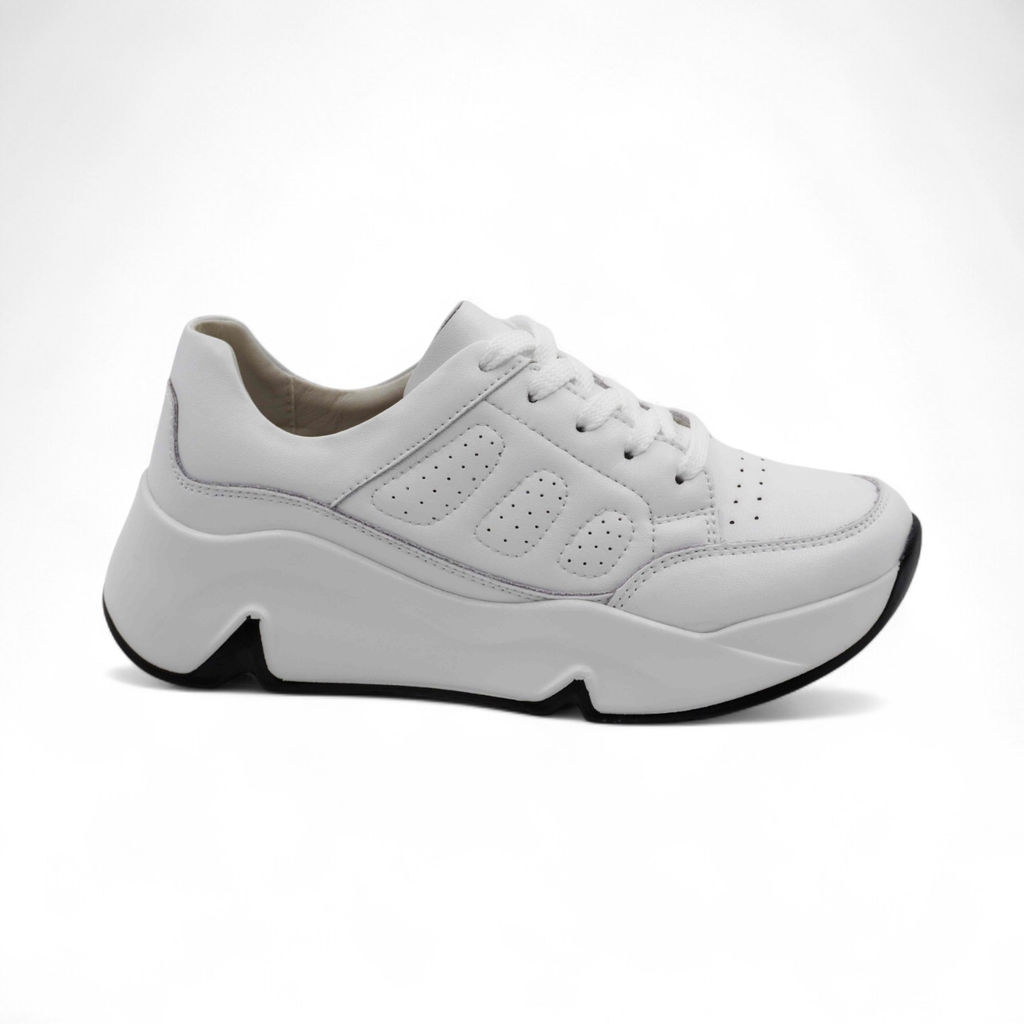 Кроссовки из натуральной кожи А5697-1 белые - Sport фото 2
