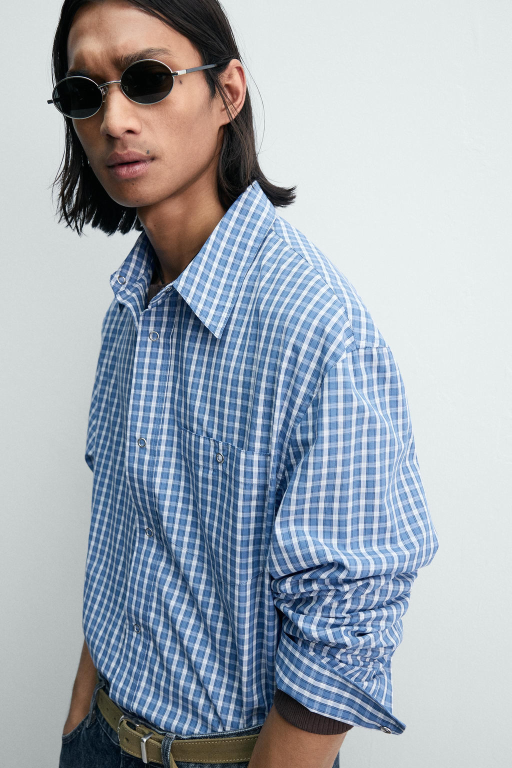 LIMITED EDITION RELAXED FIT CHECKS SHIRT - Zara фото 6