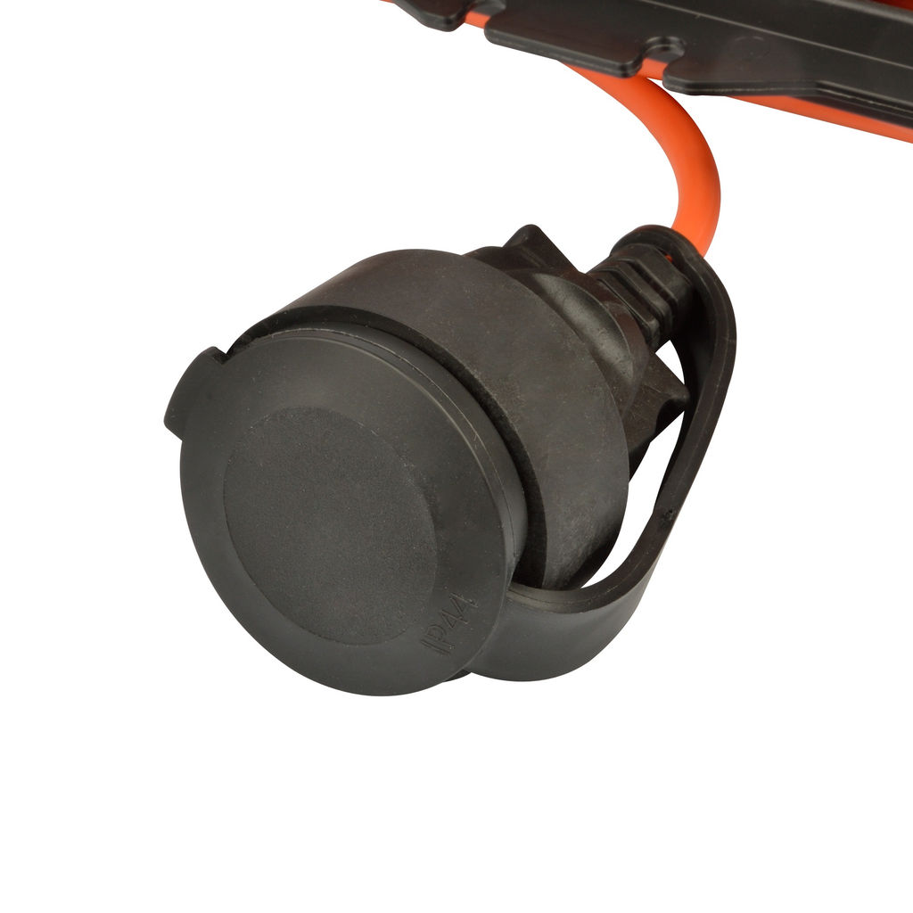 UG /UCK-1N/2x0,75/20M/F IP44 ORANGE Удлинитель силовой на рамке, б/з, 1гнездо, 20м (ПВС 2х0,75), 6A. Оранжевый. TМ Uniel