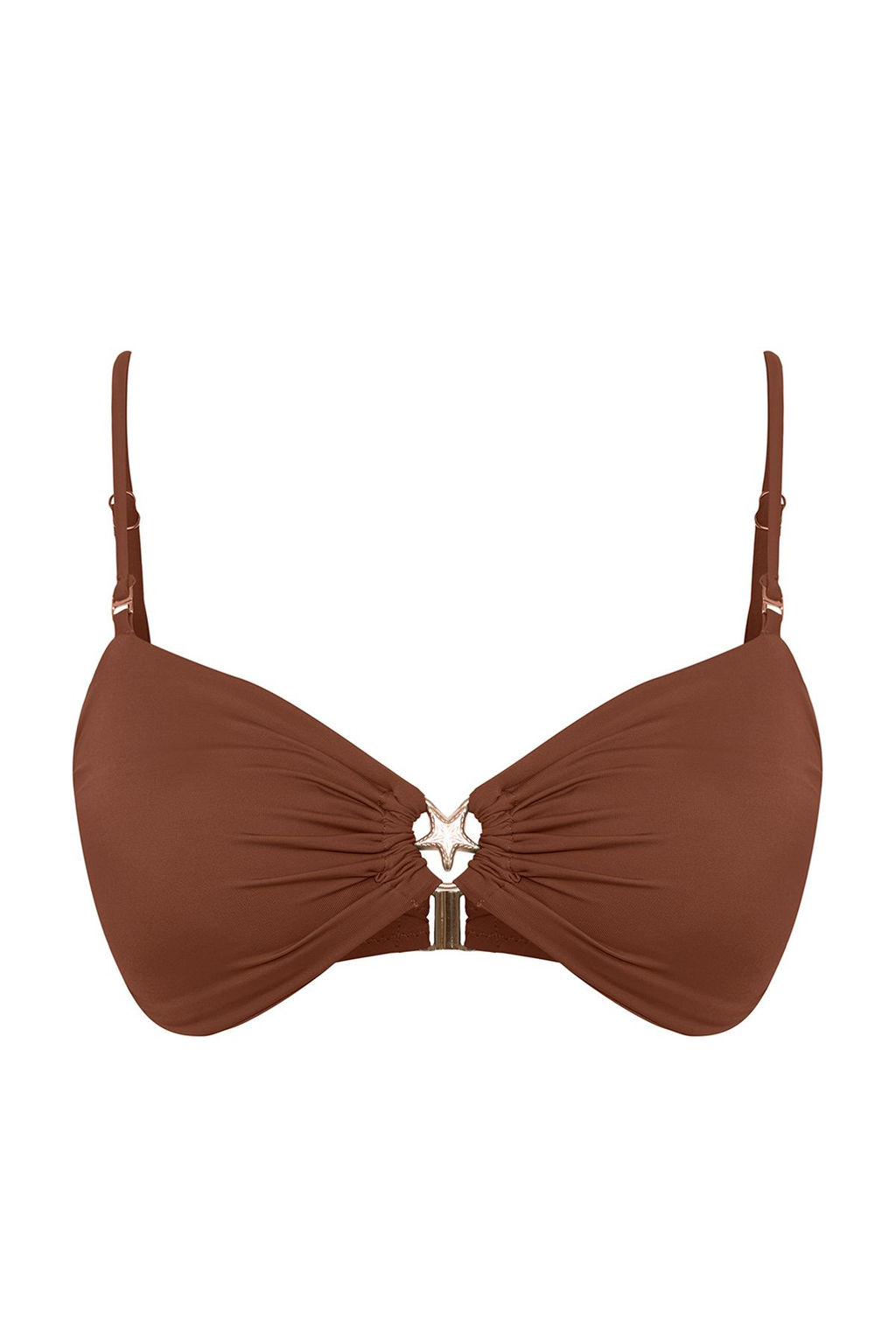 Kahverengi Straplez Premium Aksesuarl? Mix&Match Bikini Ustu TBESS24BU00150
