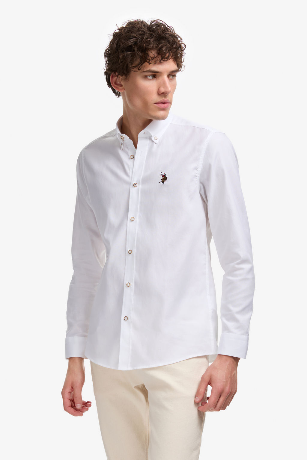 Erkek Beyaz Uzun Kollu Basic G_mlek - U.s. polo assn фото 3
