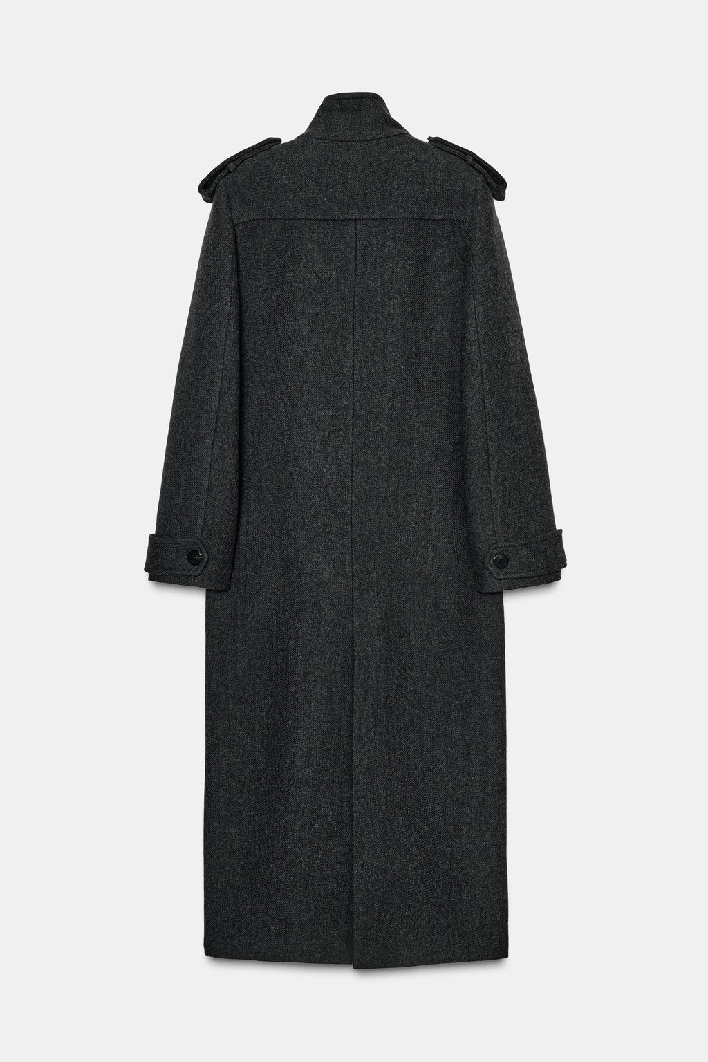 ZW COLLECTION LIMITED EDITION LONG WOOL COAT - Zara фото 9