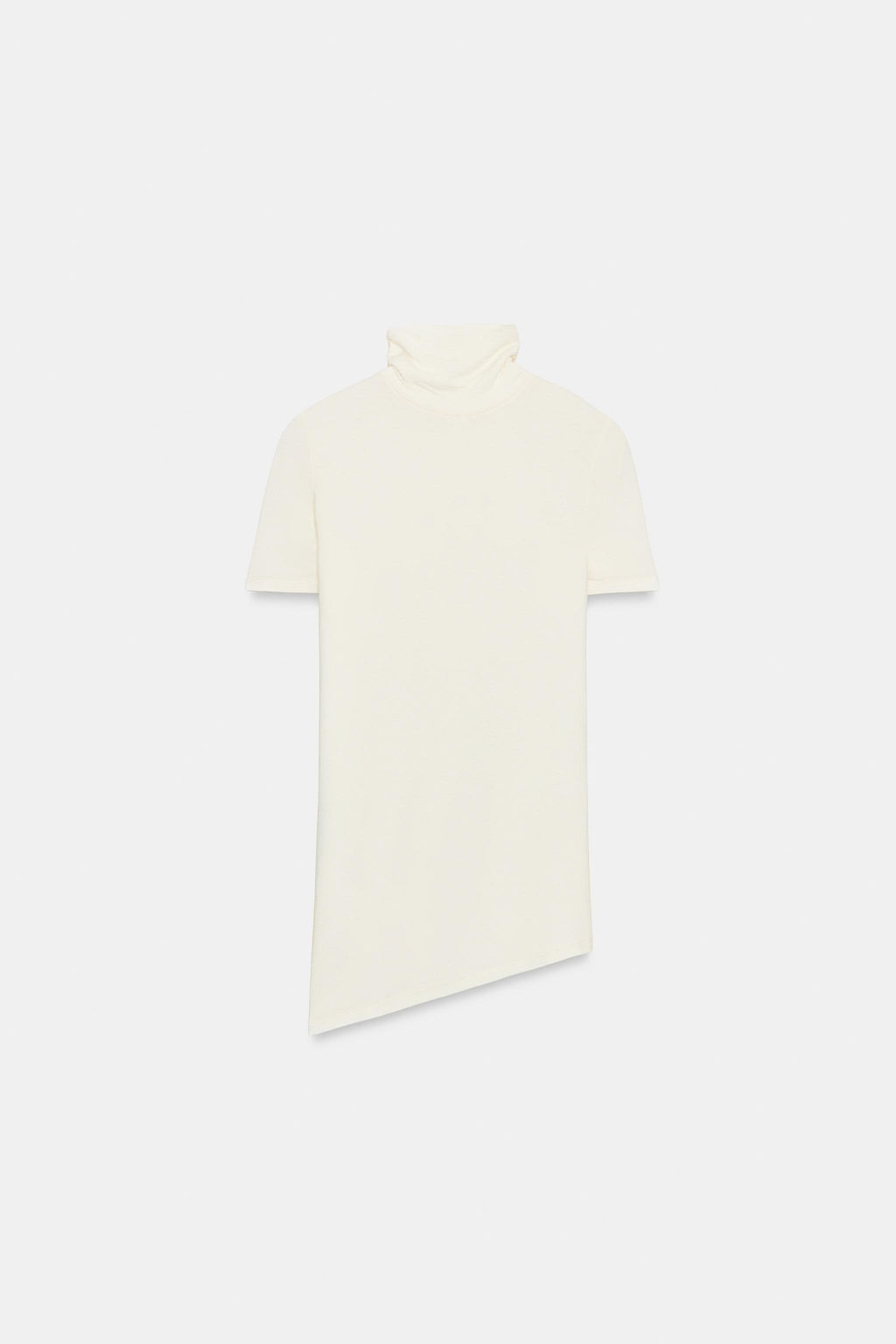 ASYMMETRIC HIGH NECK T-SHIRT - Zara фото 5
