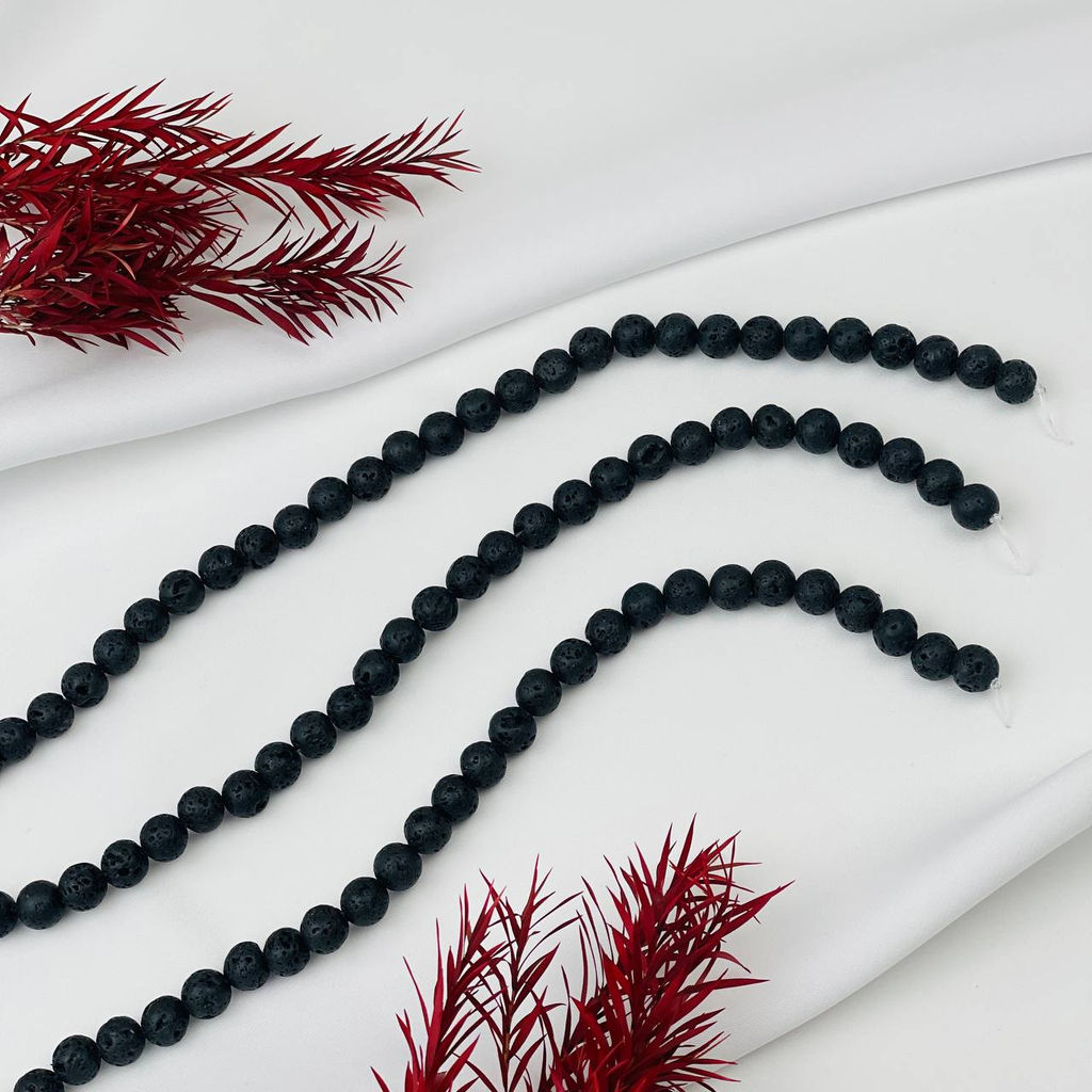 Бусины для украшений из Лавы 38 см