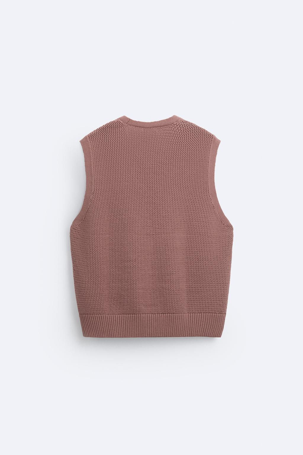 TEXTURED KNIT GILET - Zara фото 9