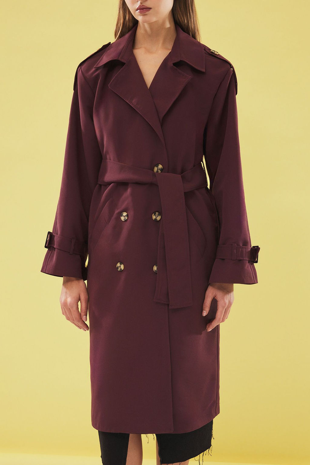 Bordo Oversize Kusakl? Trenckot TWOSS21TR0005