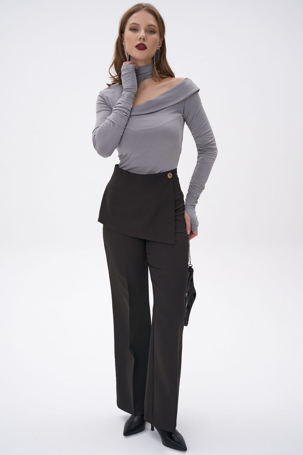 Лонгслив Крис (тёмно-серый) - Эльза фото 9