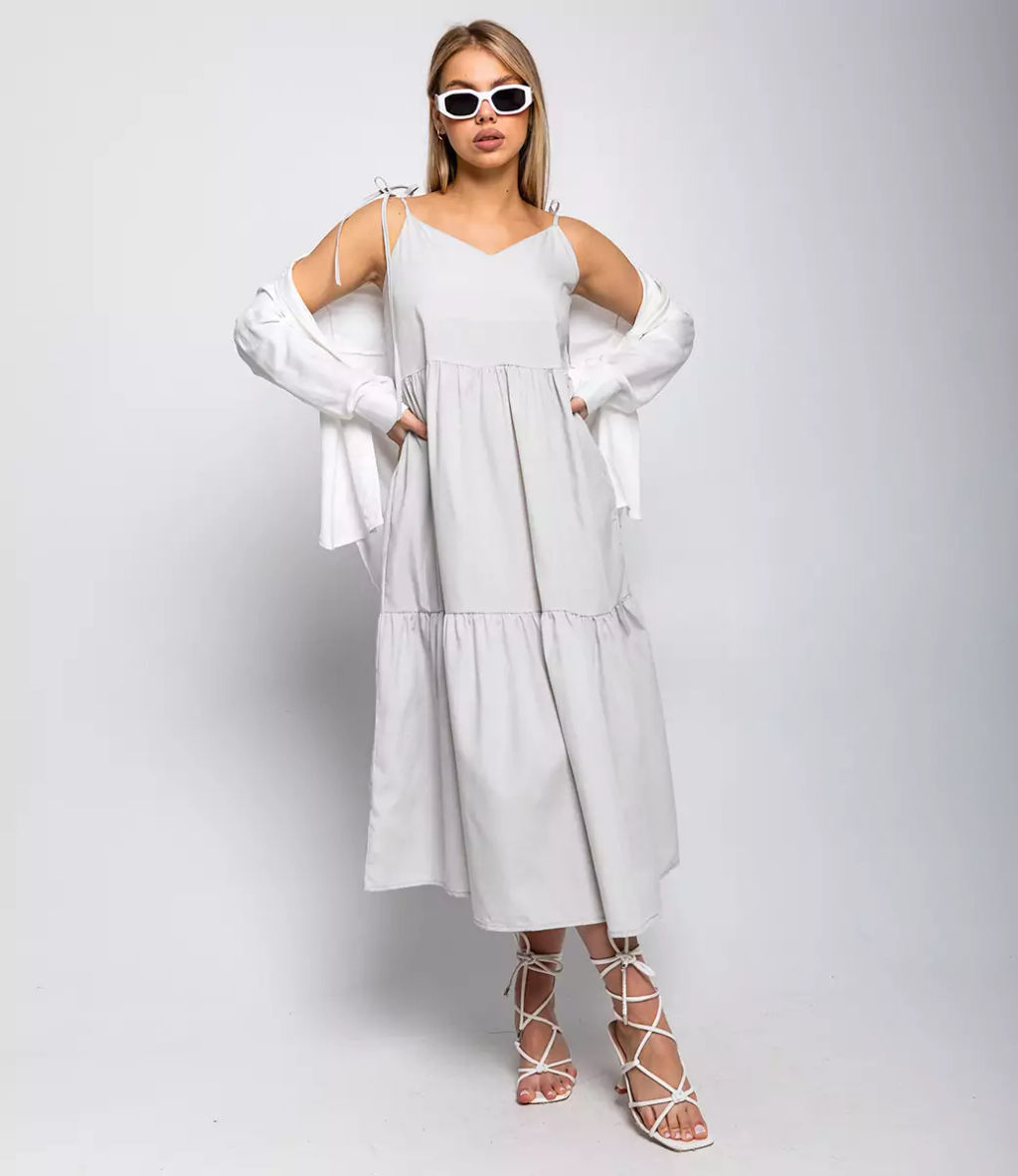 Сарафан #КТ2223 (1), светло-серый - Dommod фото 4