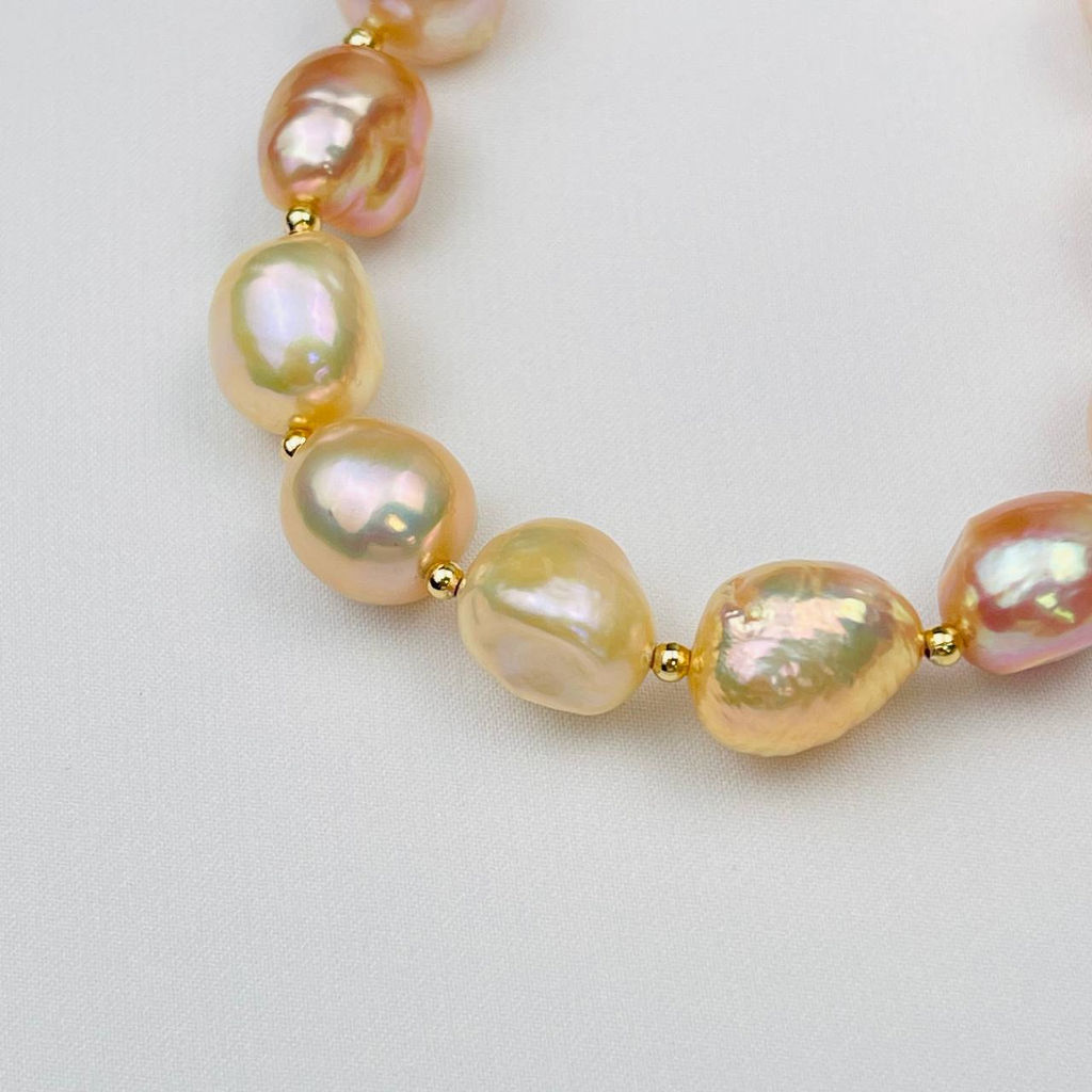 Браслет из Жемчуга и Раухтопаза 17 см