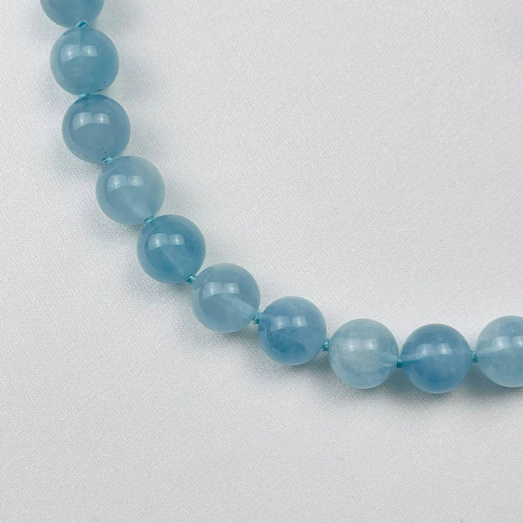 Бусы с Аквамарином 46 см +