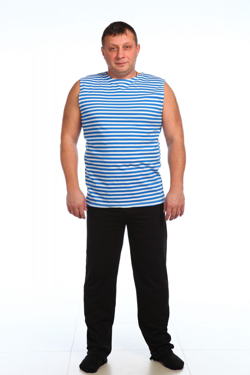 МТ0405-1 Майка мужская кулирка полоса - АстраТекстиль фото 2
