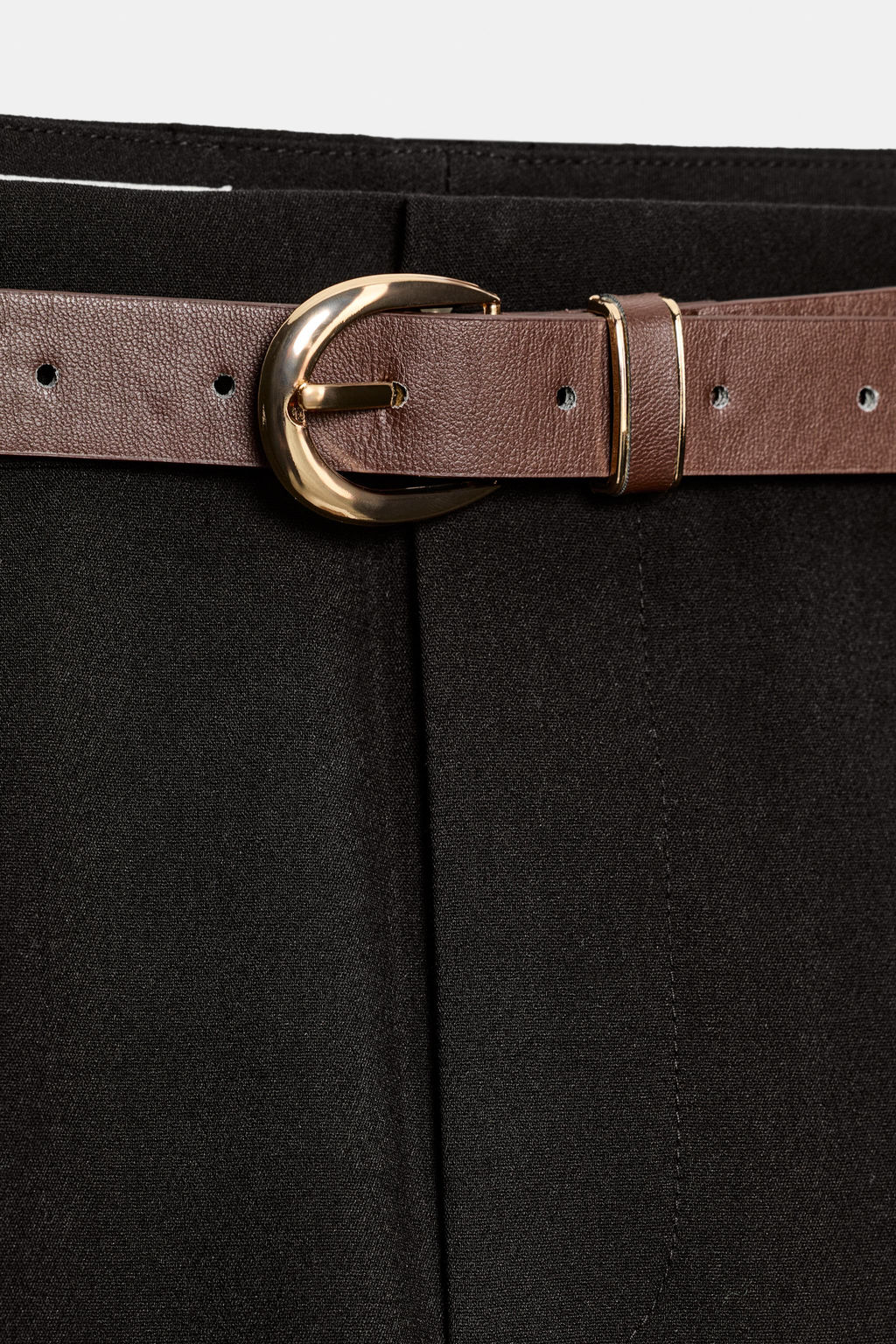 PANTAL?N PINZAS CINTUR?N / Negro - Zara фото 9