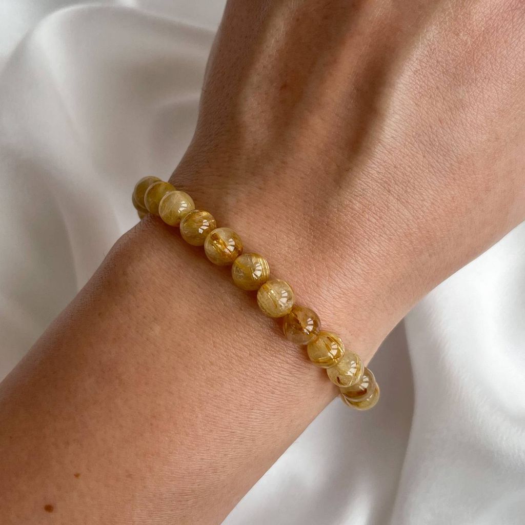 Браслет из Рутилового кварца "Волосатик" 16,5 см