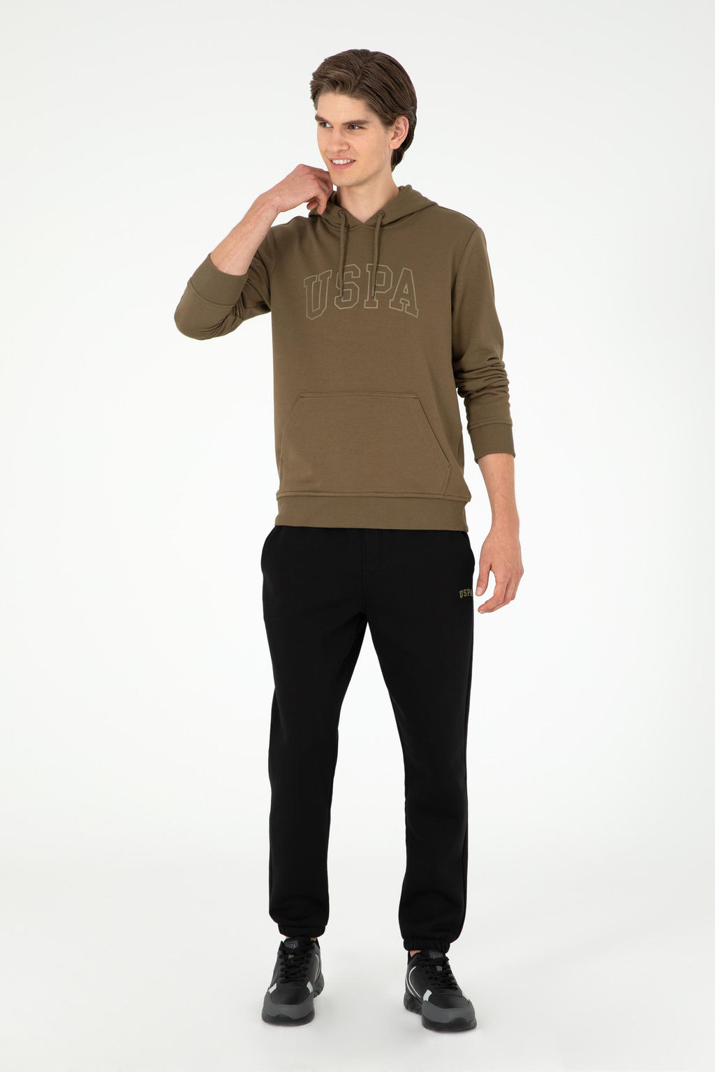 Мужской базовый свитшот цвета хаки Неожиданная скидка в корзине - U.s. polo assn фото 4