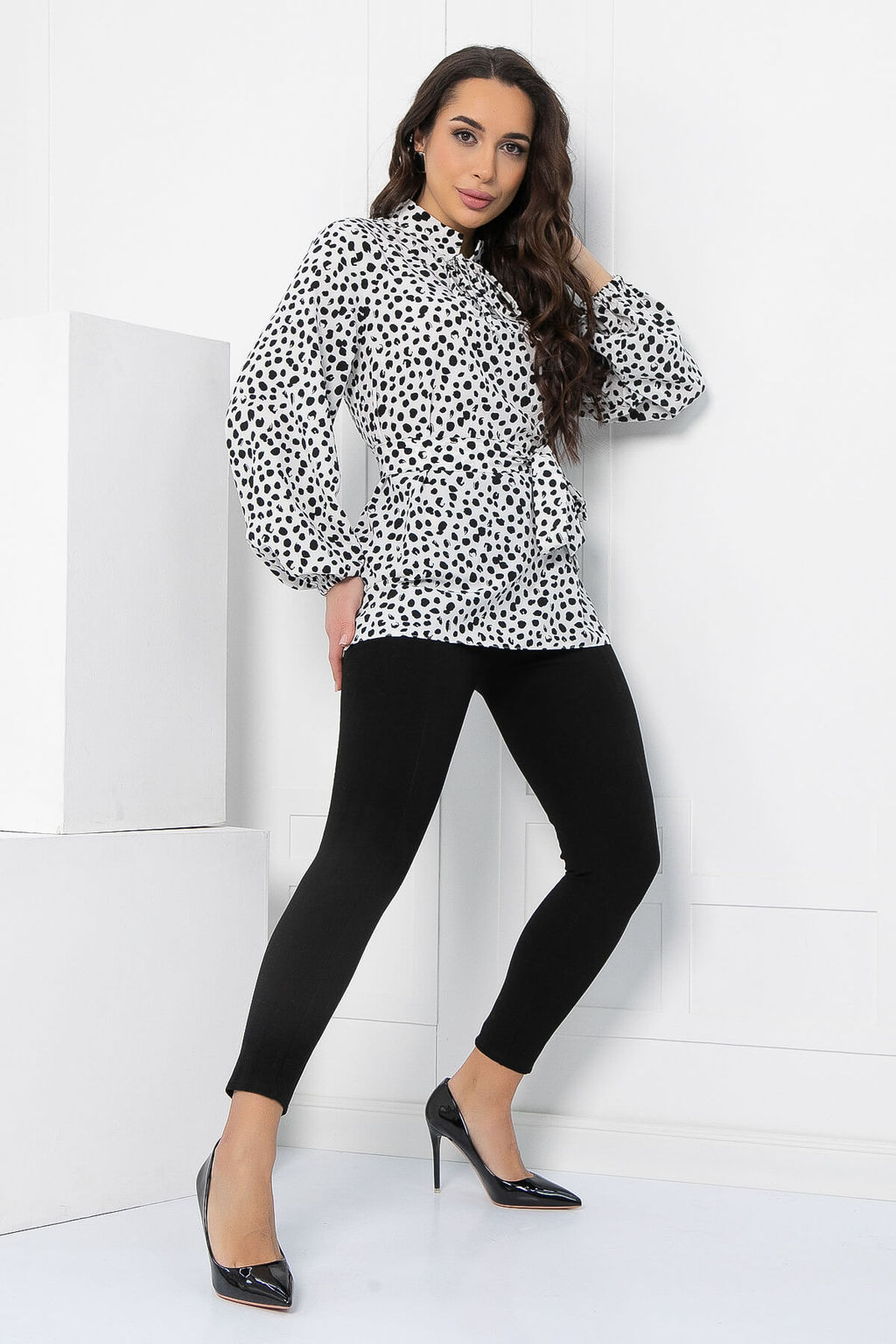 Блуза Артемида (черно-белая) Б12781-29М - Lt collection фото 9