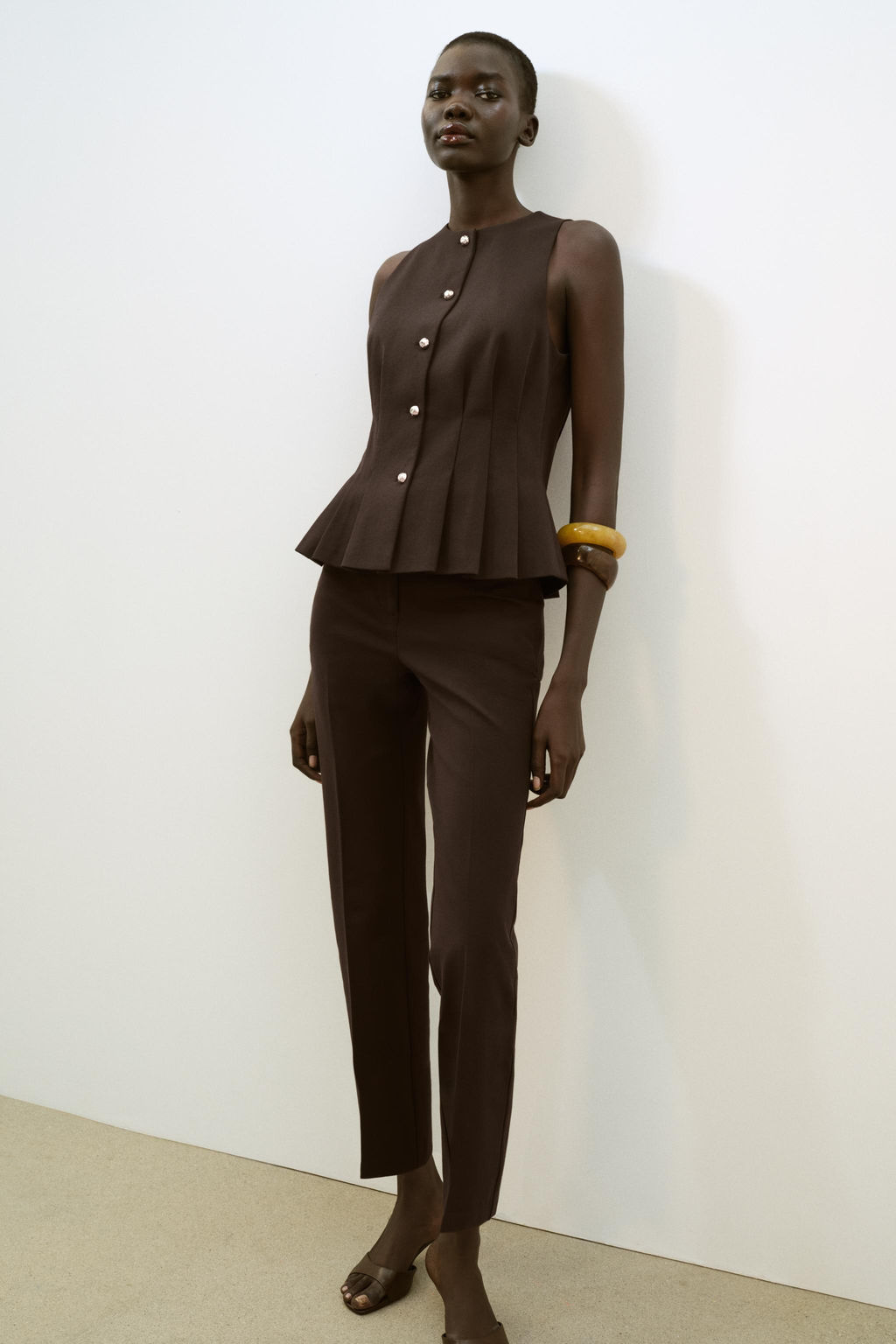 DARTED PEPLUM WAISTCOAT - Zara фото 6