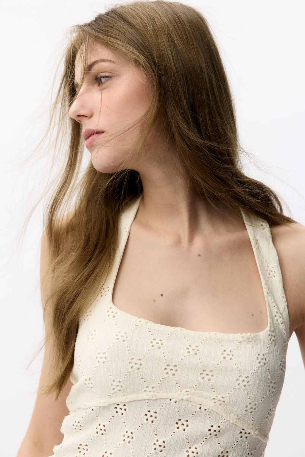 Top halter con bordado ingl?s - H&m фото 4