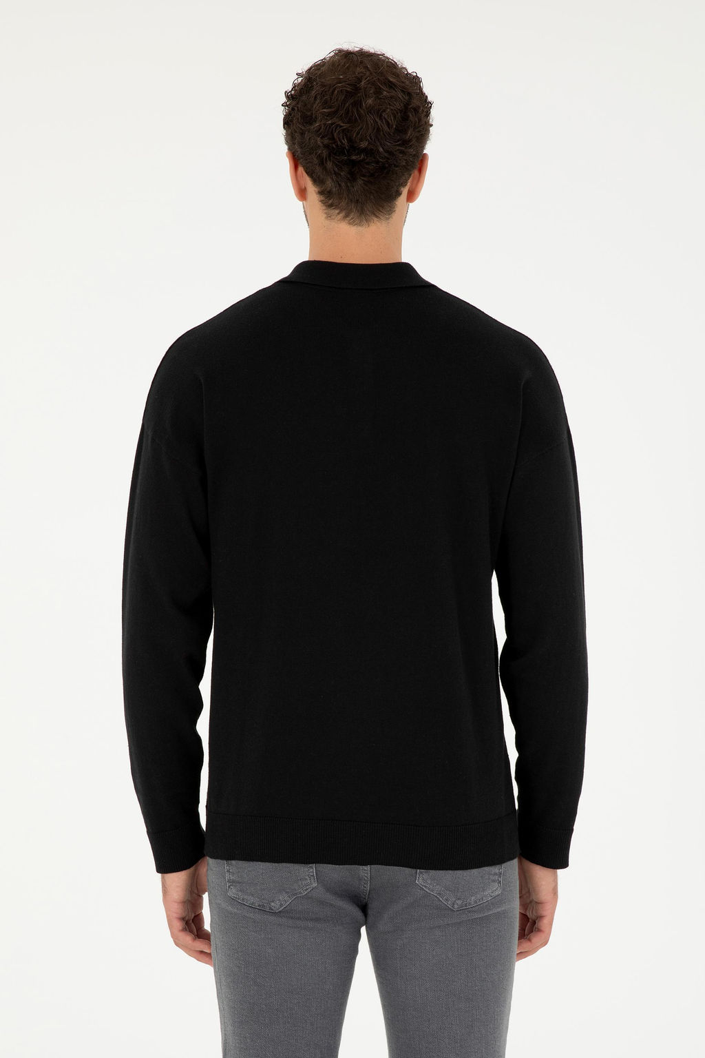 Erkek Siyah Basic Kazak