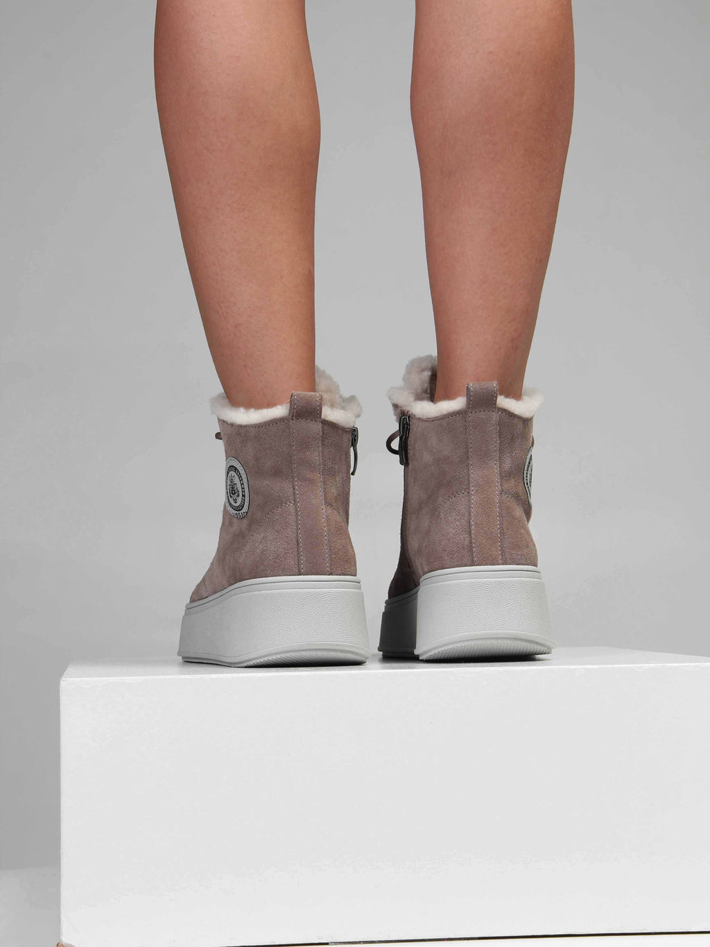 Ботинки 217.ALTAgr. капучино замша/Шерсть