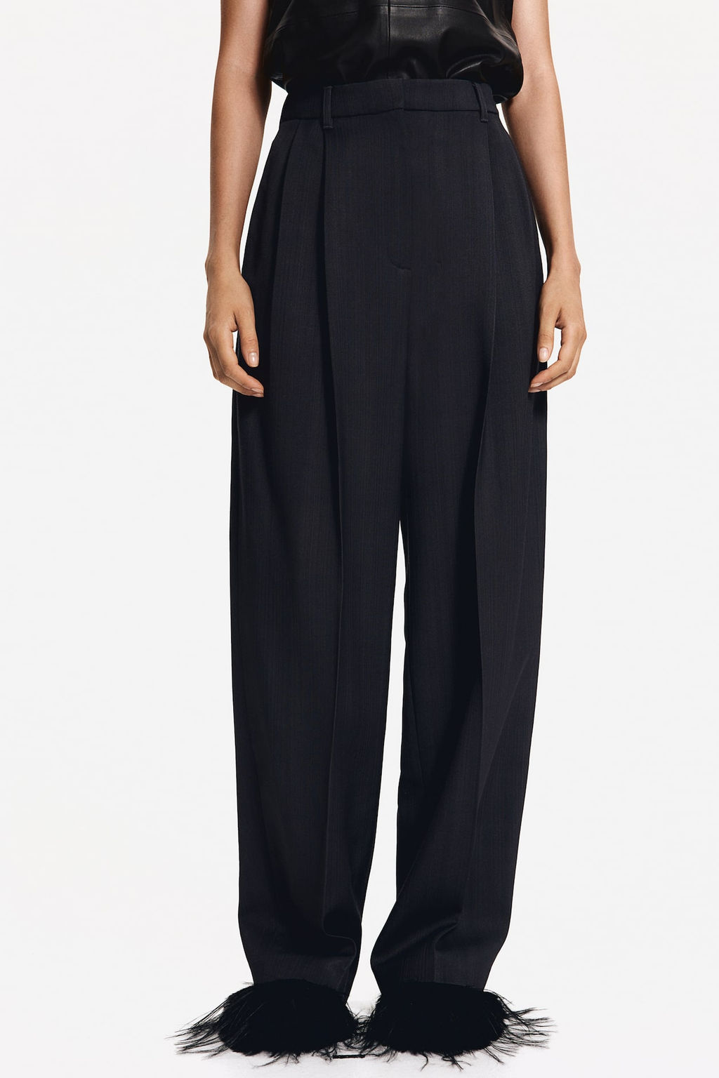 Pantalon sastre en mezcla de lana - H&m фото 2