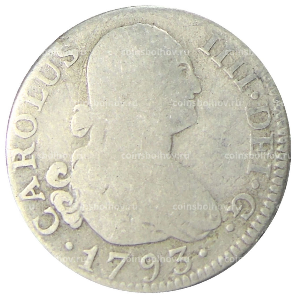 2 реала 1793 года Испания