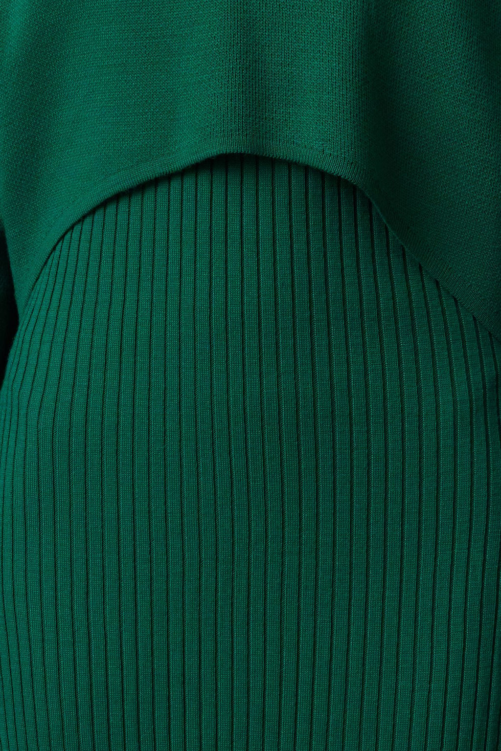 Yesil Midi Triko Uzun Kazak-Elbise Tak?m TWOAW25EL00060