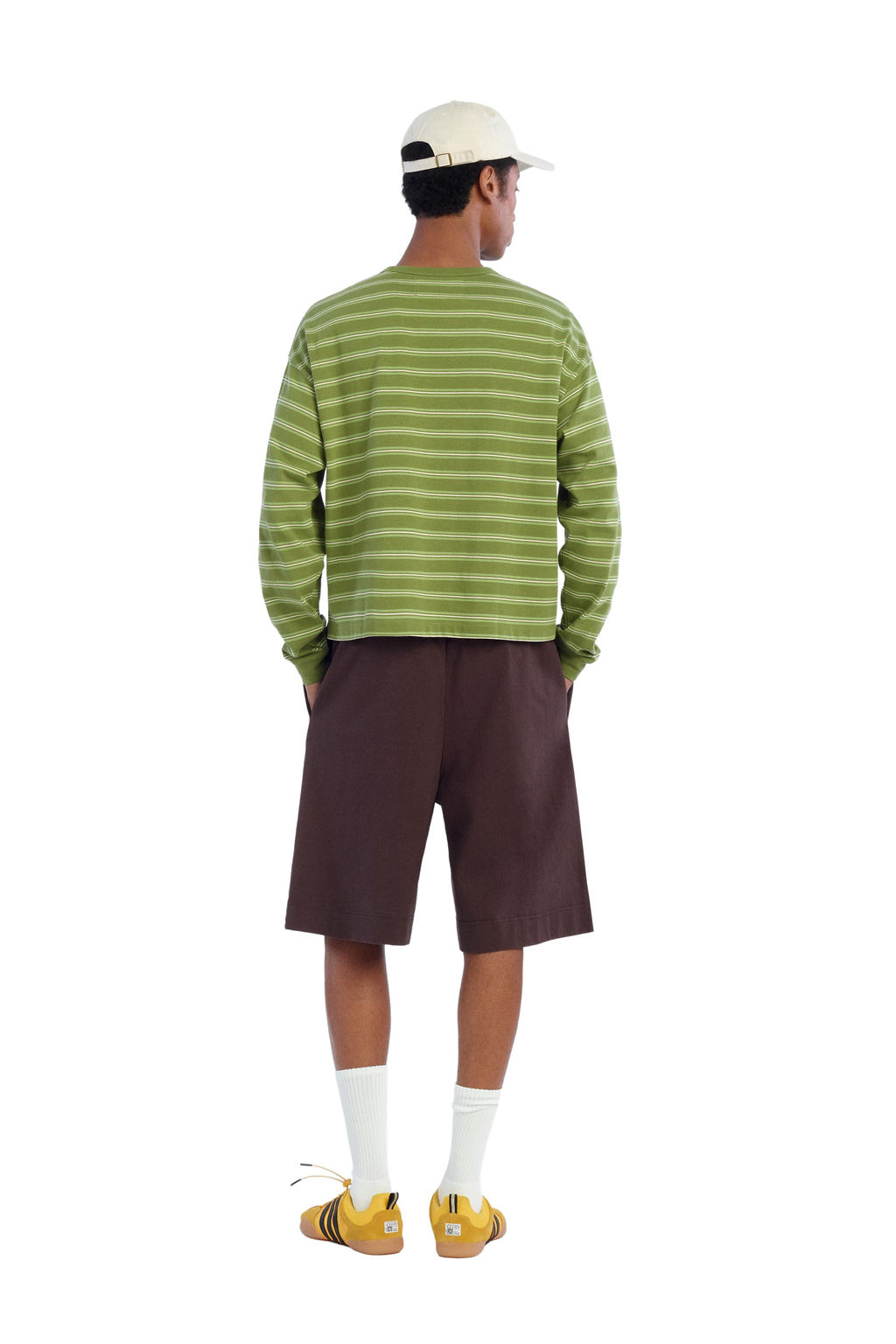CAMISETA RAYAS BOLSILLO BORDADOS / Verdes