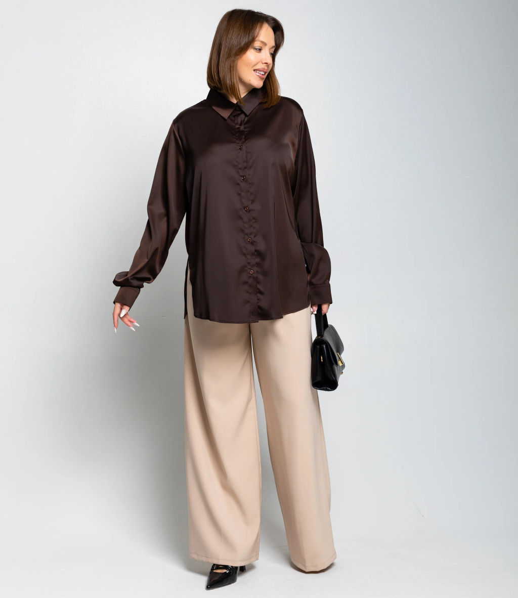 Рубашка #ОКТ085005, шоколадный - Dommod фото 4