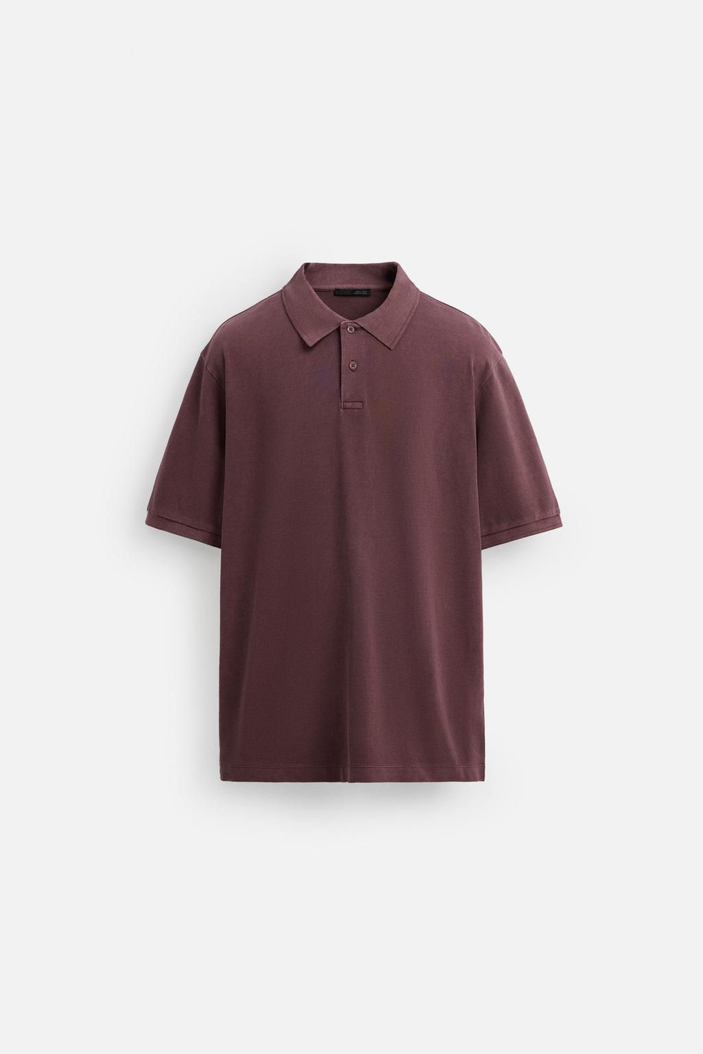 WASHED TEXTURED PIQUE POLO SHIRT - Zara фото 13