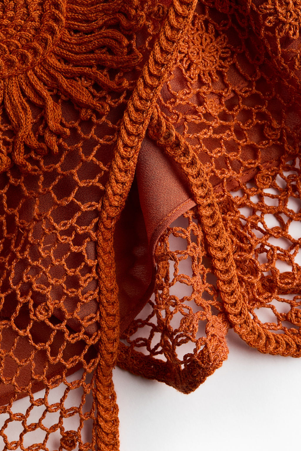 Vestido efecto crochet con volantes - H&m фото 6