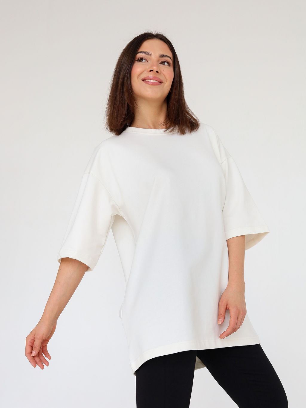 Футболка овер base unisex, тофу - Inzibe фото 6