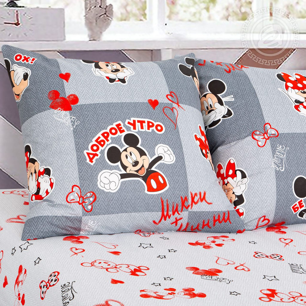 Сладкая парочка 1,5 сп./Пододеяльник: 1 шт. - 215*145; Простыня: 1 шт. - 215*150; Наволочка: 2 шт. - 70*70; Поплин детский - Артпостель фото 2