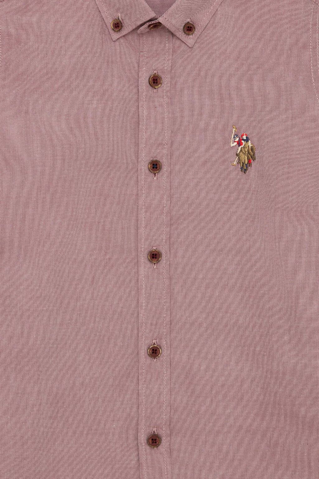 U. S. Polo Assn Базовая рубашка вишневого цвета с длинным рукавом для мальчика - U.s. polo assn фото 3