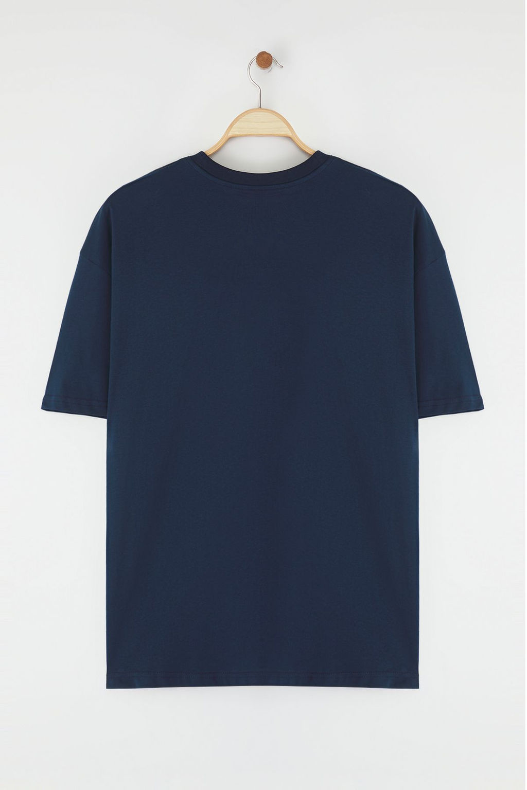 TRENDYOL MAN Mavi Oversize/Genis Kesim Nak?s Detayl? %100 Pamuk T-Shirt TMNSS25TS00199 - Trendyolmilla фото 4