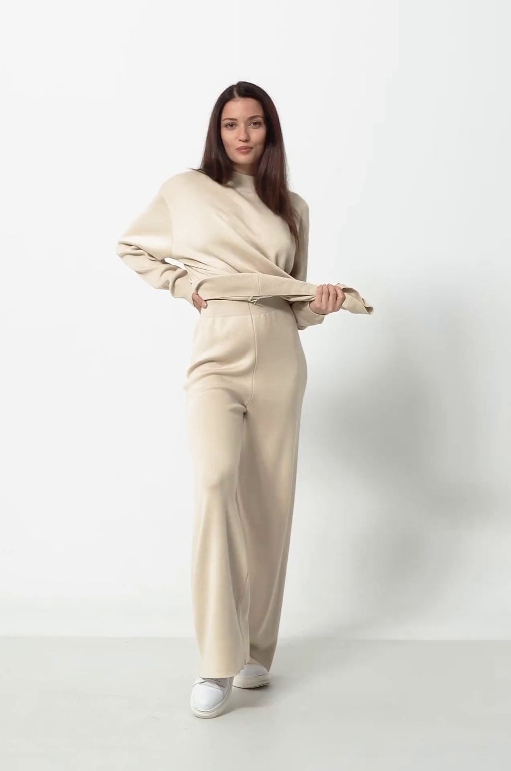 Женский вязаный костюм оверсайз Happy Fox  фото 44