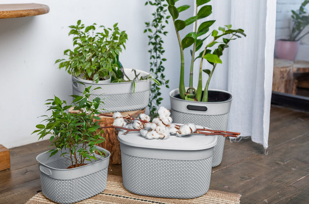 Корзина для хранения OSLO 12л серый шторм PT1352СШ-14,,