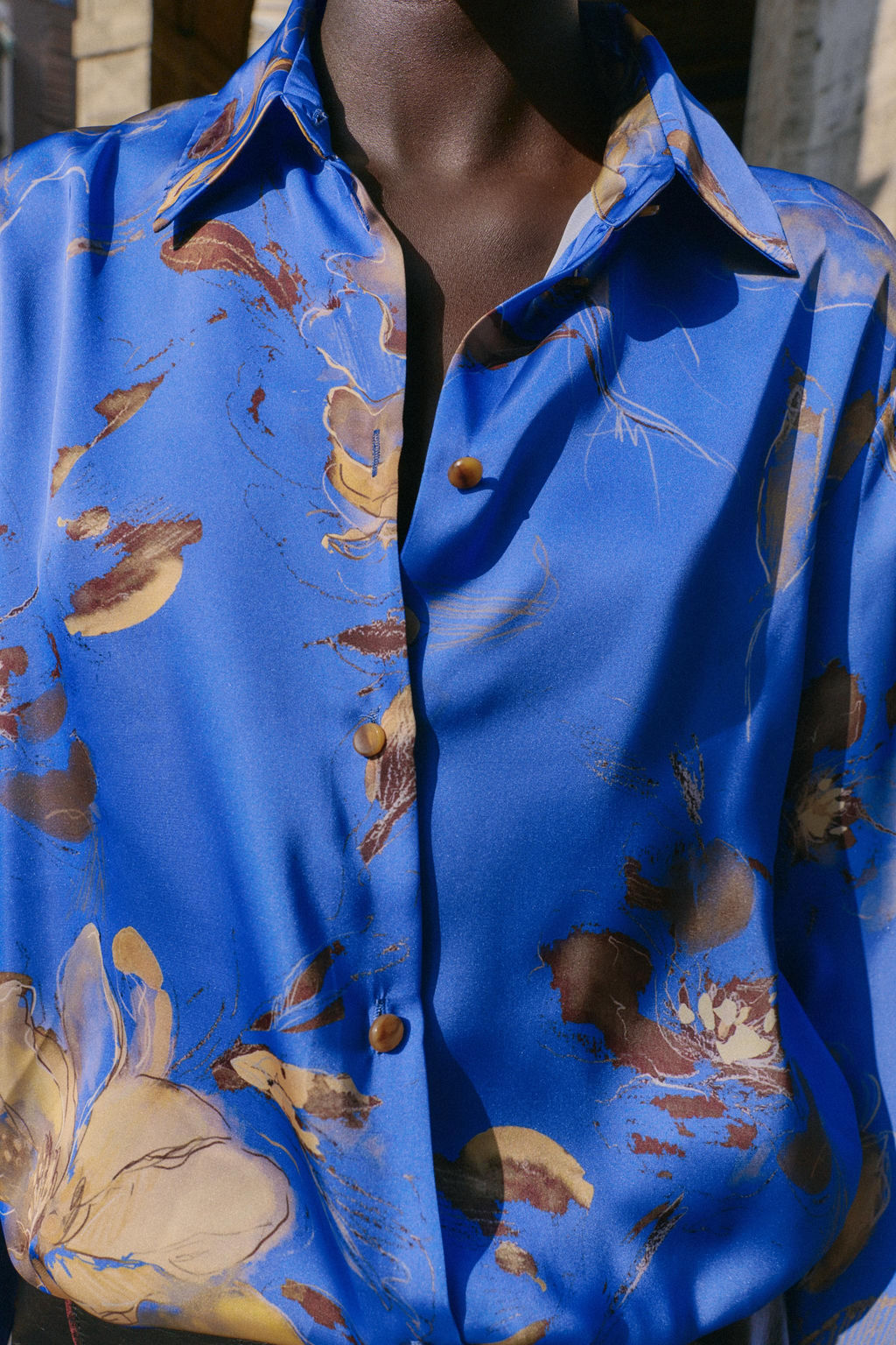 FLORAL PRINT SATIN SHIRT - Zara фото 3