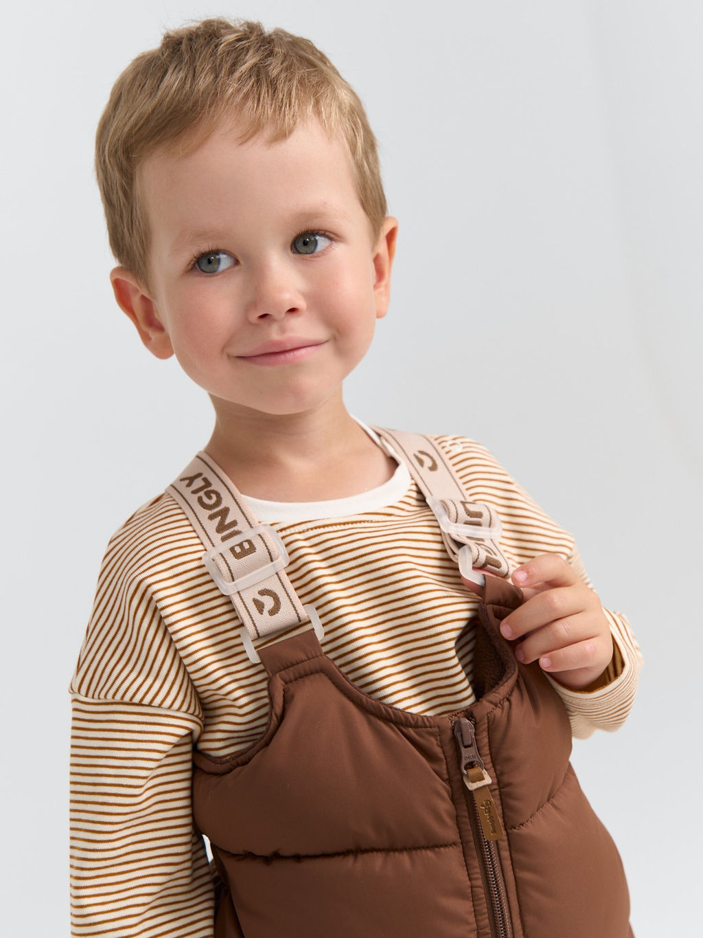 Костюм зимний на пуху Кофе 0+ - Bungly фото 5