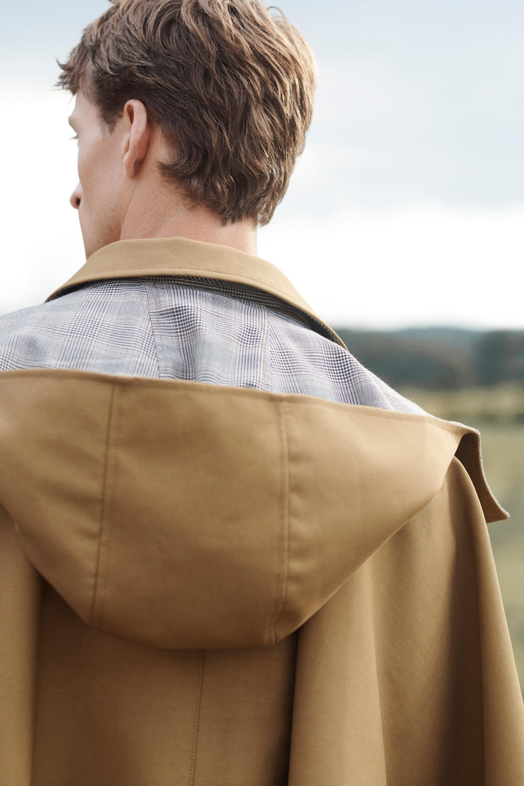 CONTRAST CHECK WATER-REPELLENT PONCHO LIMITED EDITION - Zara фото 6