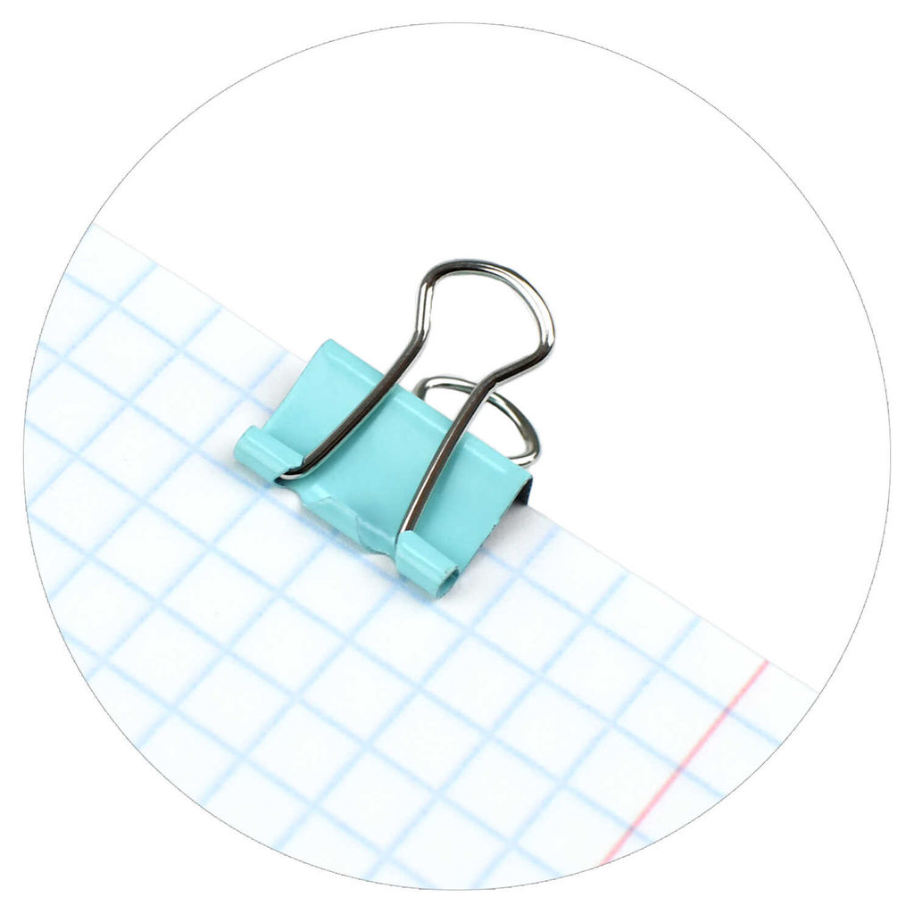 Зажимы канцелярские, арт. 71499 / 24 ПИОНЫ (25 шт. в наборе, размер: 15х25 мм, материал: металл; цвет: мятный; индивидуальная упаковка: ПВХ-блистер на подложке из мелованного картона с европодвесом + ПЭТ-пакет)