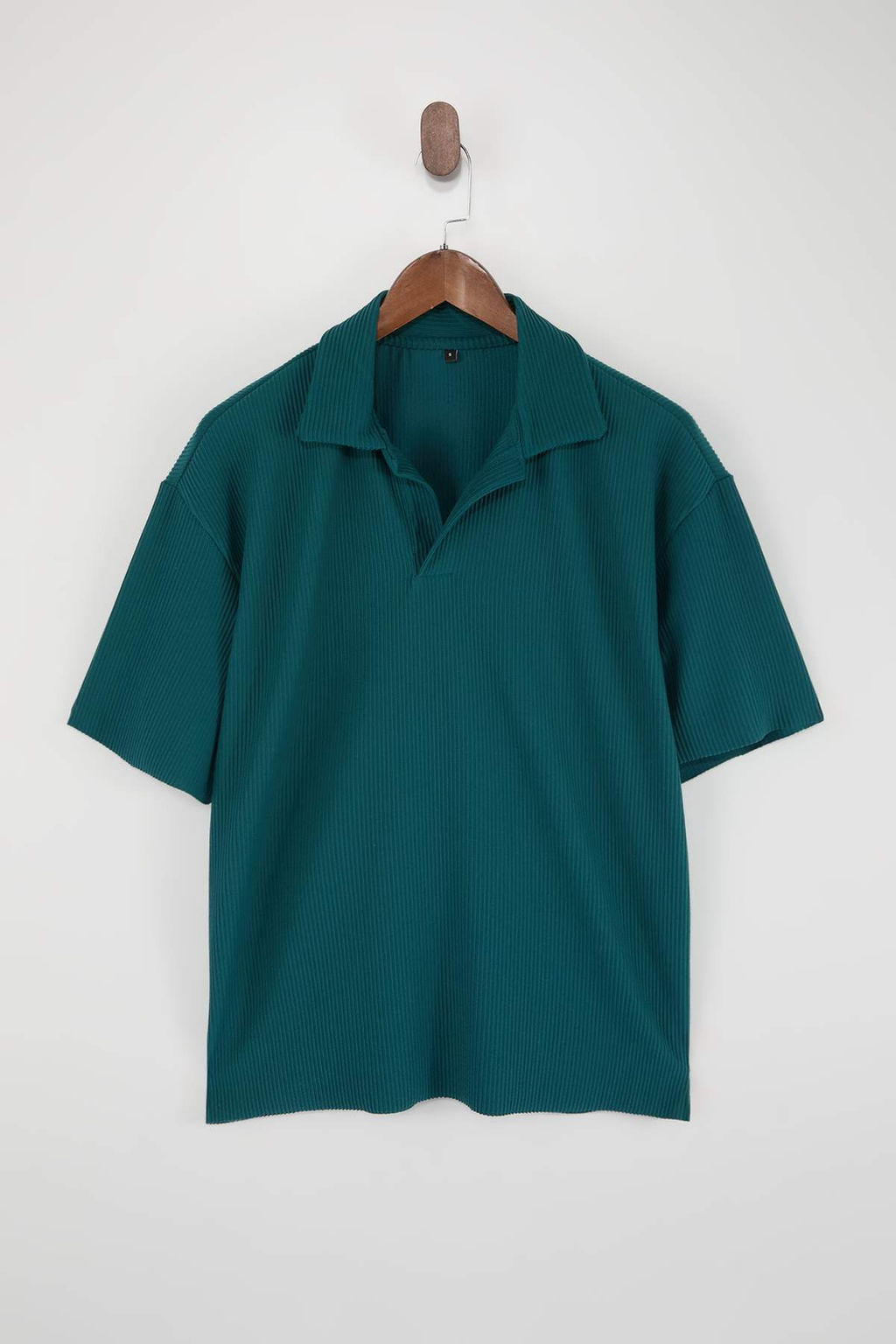 Yesil Oversize Polo Yaka Duz Polo Yaka T-shirt TMNSS23PO00020