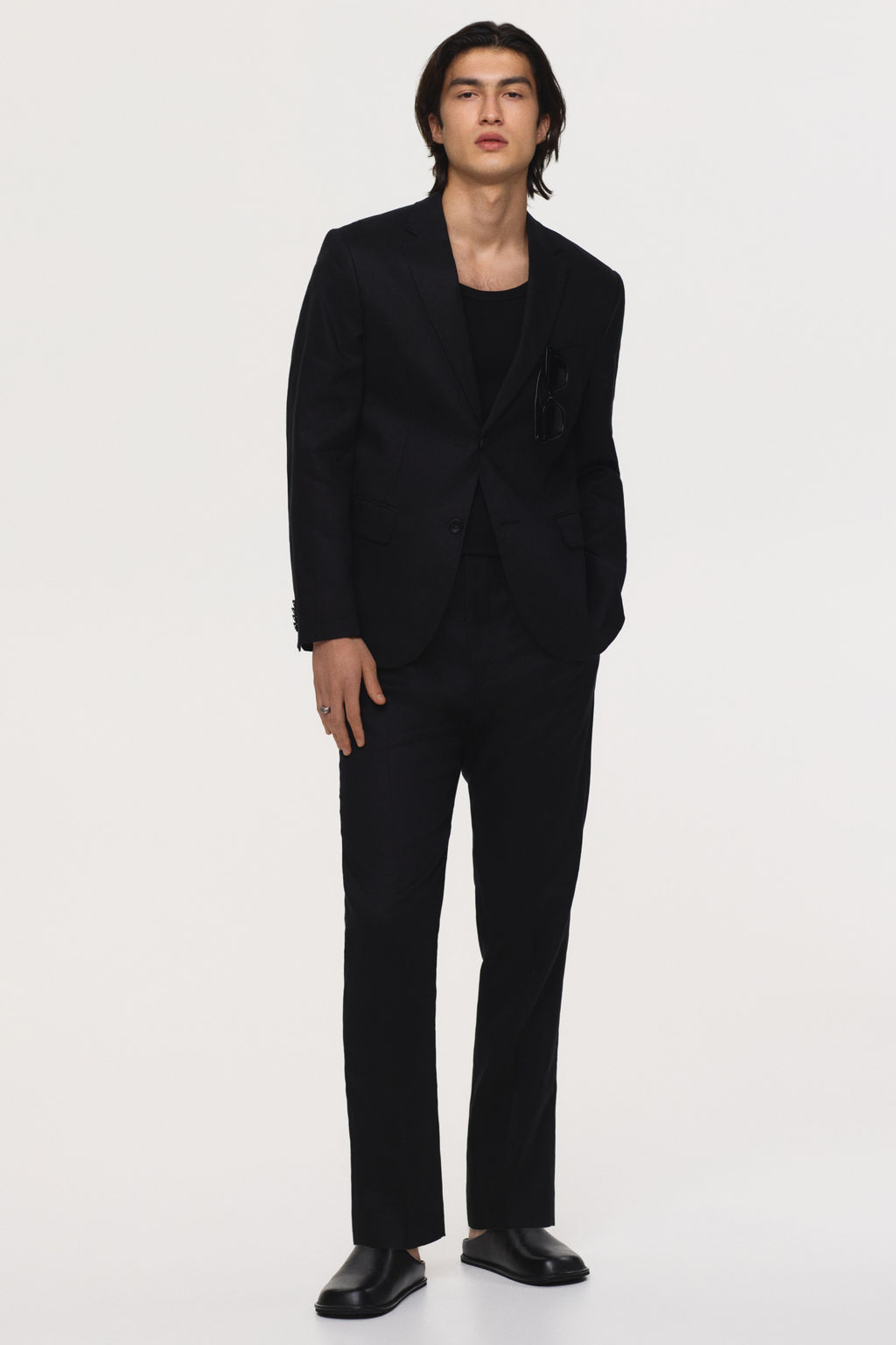 Americana de lino Slim Fit - H&m фото 7