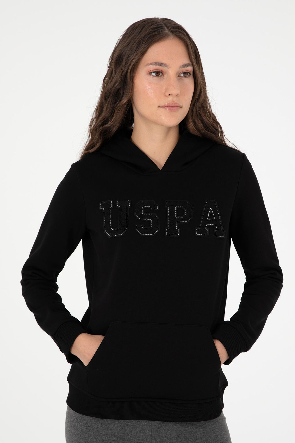 Женский черный базовый свитшот - U.s. polo assn фото 3