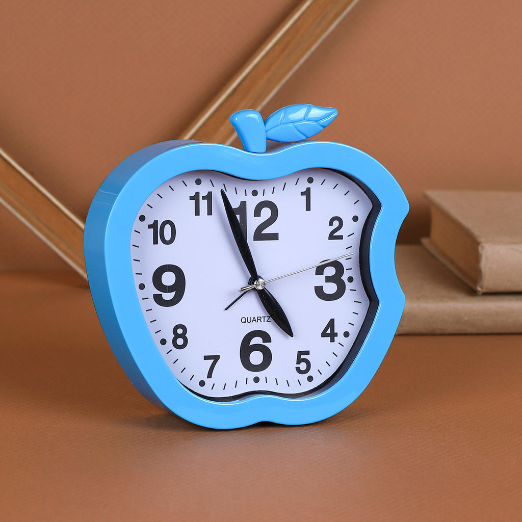 Часы настольные Яблоко 15 см / K43 /уп 100/ микс