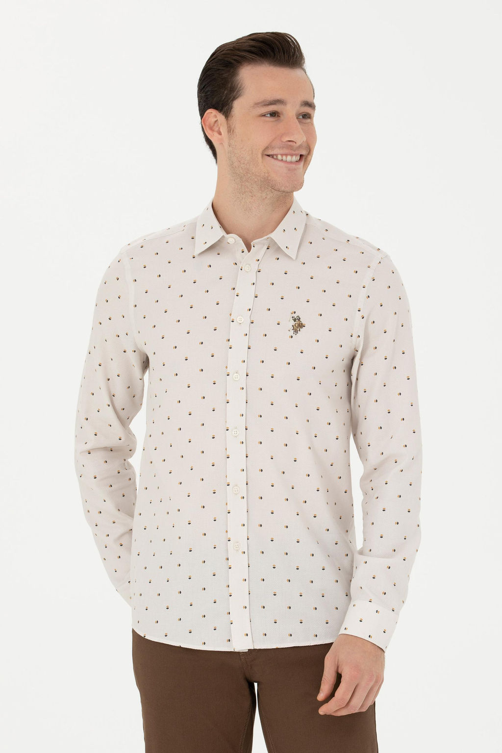 Мужская рубашка с длинным рукавом Stone - U.s. polo assn фото 15