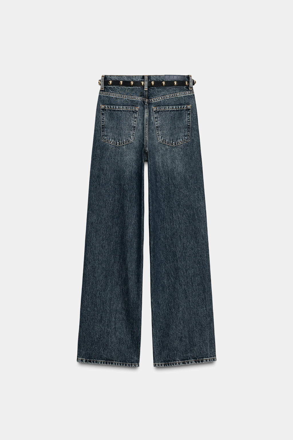 Z1975 STRAIGHT TAPERED HIGH-WAIST JEANS WITH BELT - Zara фото 9