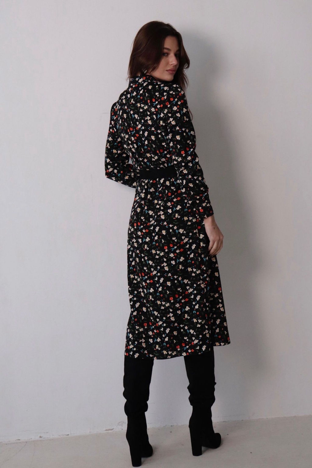 Платье-рубашка с английским воротником принт - Martichelli фото 216