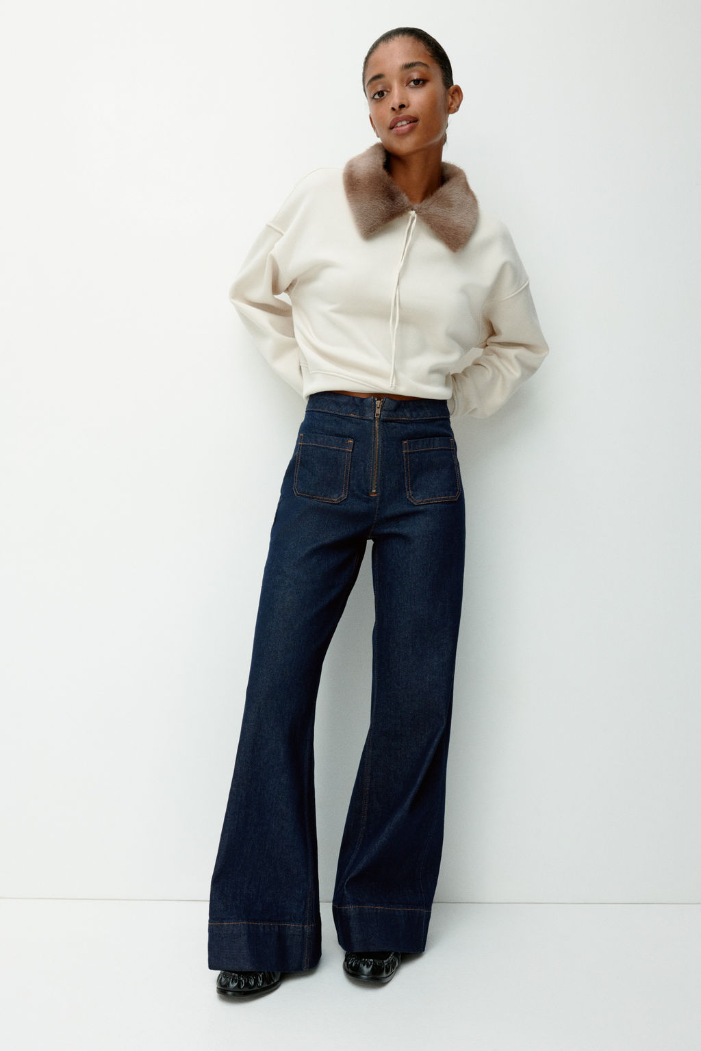 Wide Ultra High Jeans - H&m фото 4